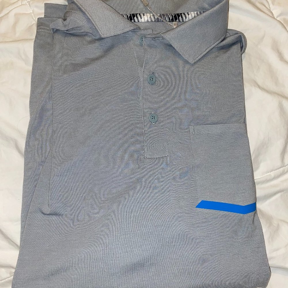 Puma Men Golf/Sport Shirt Grey/Blue